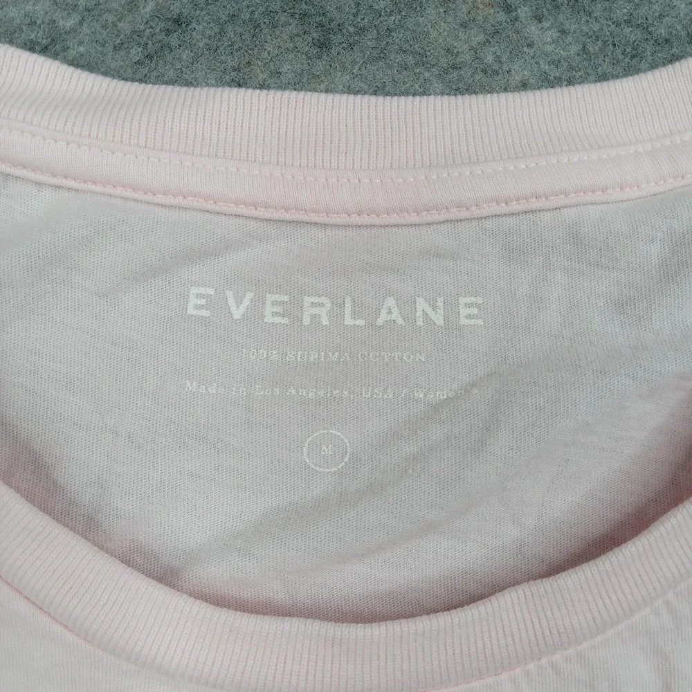 Everlane Shirt Mens Medium Pink Supima‎ Cotton Crewneck T-Shirt Tee Made USA - Picture 2 of 6